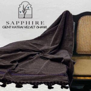 Elegant men's sapphire velvet shawl for formal winter events