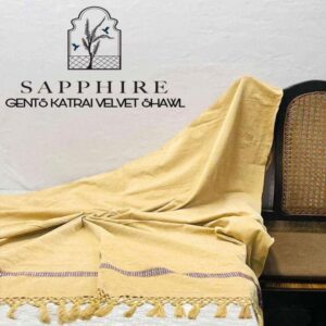 Sapphire premium gents velvet shawl in black for winter weddings