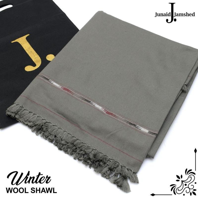 Authentic inspired J. wool shawl for winter season deep brown