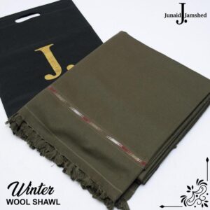 High quality J. wool shawl for winter season charcoal black Kameez Shop