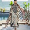 Shamooz silk unstitched dress material with dupatta