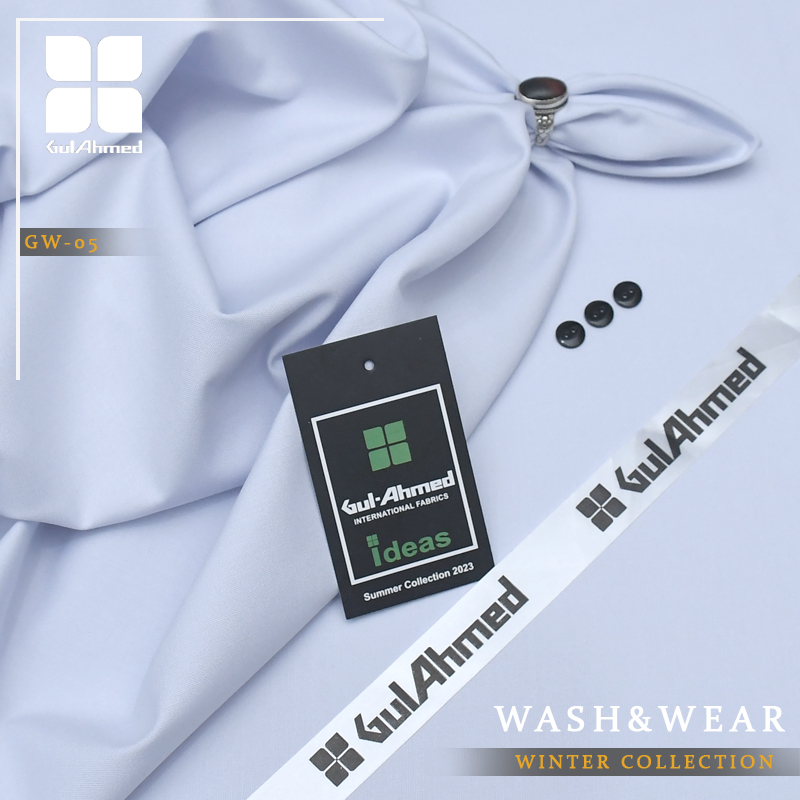 Gul Ahmed branded wash and wear unstitched men suit