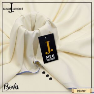 Premium quality J. Boski unstitched suit with J poly bag packing