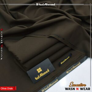 Gul Ahmed mens unstitched winter suit with official brand card and buttons