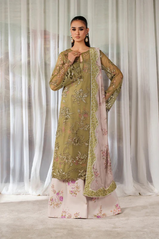Traditional Gota Work Rich Velvet Long Frock Design Luxury Bridal Dress - Premium Quality Sale