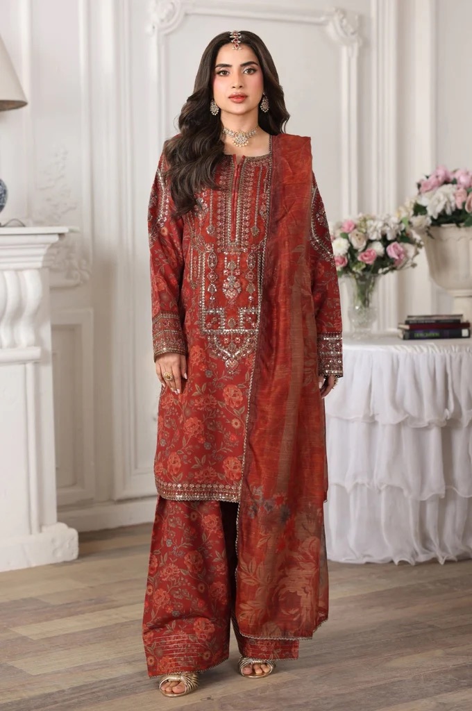 Exclusive Mirror Work Classic Khaddar Maxi Dress Collection Women Festive Wear - Pakistani Traditional Style