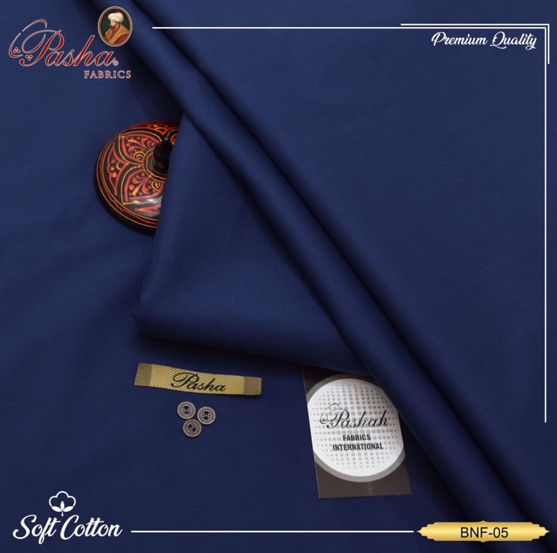 Original Pasha men's cotton suit with custom packed buttons