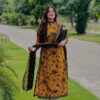 Latest Navy Blue Winter Unstitched Suit for Women