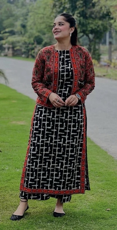 Beautiful Peach Ladies Winter Collection at Kameez Shop