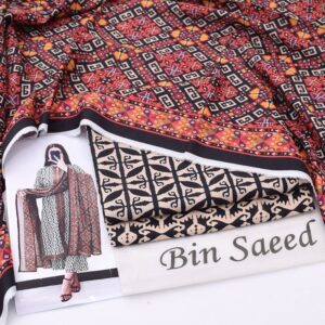 Winter Floral Print with Printed Dupatta in Maroon