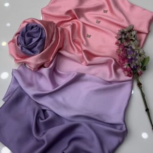3 piece unstitched fancy silk dress for evening parties