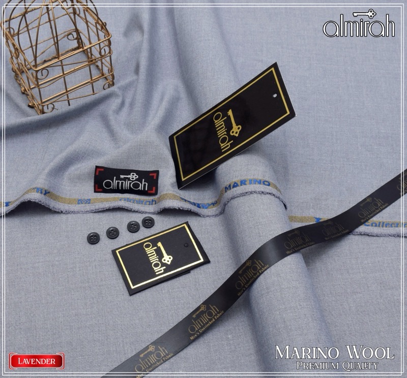 Almira unstitched winter suit featuring designer Almirah button set