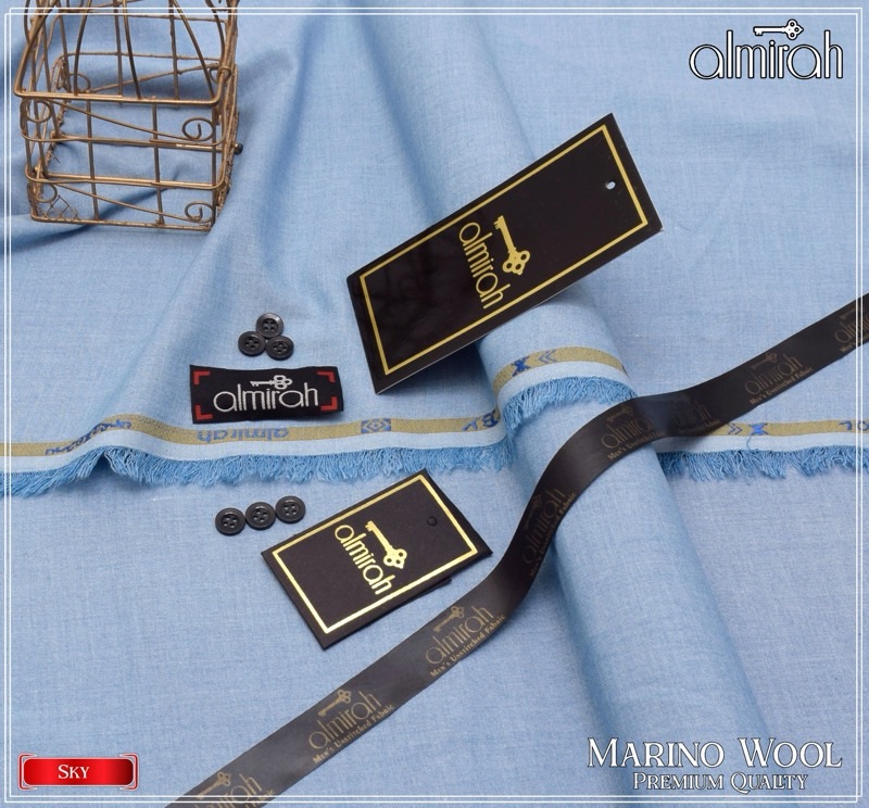 Premium Almira men soft wool unstitched suit for winter