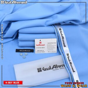 Gul Ahmed wash and wear men suit with matching buttons