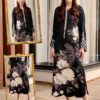 3 piece unstitched fancy silk dress for evening parties