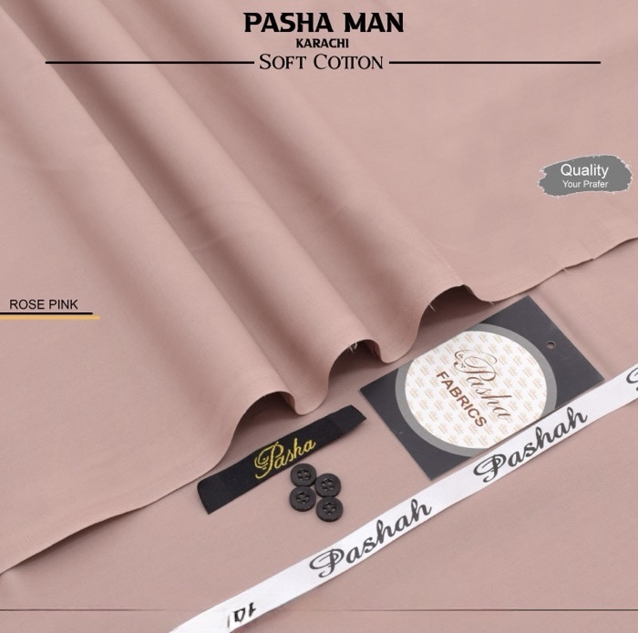 Pasha soft cotton unstitched shalwar kameez fabric for men