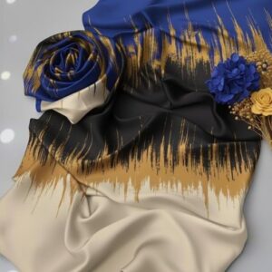 Modern digital printed silk dress material for ladies