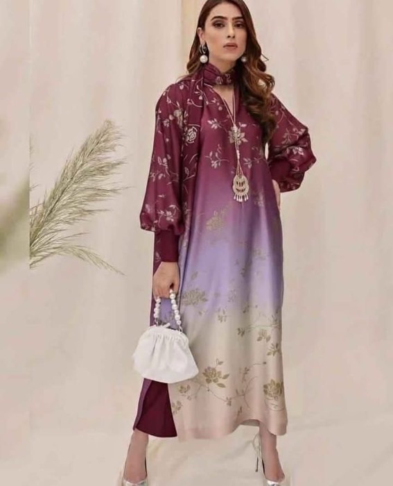Kameez Shop exclusive tie n die silk dress for women