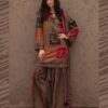 Vibrant unstitched 3 piece silk suit for Pakistani ladies