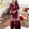 Traditional Gota Work Classic Khaddar Peplum Dress Exclusive Wedding Apparel - Top Brand in Pakistan