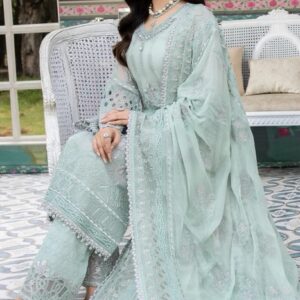 Exclusive Mirror Work Fine Net Gharara Outfit Premium Formal Wear - Buy Online at Kameez Shop