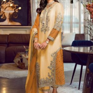 Intricate Thread Work Luxury Lawn Sharara Suit Luxury Bridal Dress - Top Brand in Pakistan