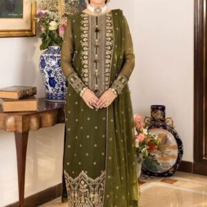 Classic Mukesh Work Pure Organza Maxi Dress Collection Women Festive Wear - Boutique Style Fashion