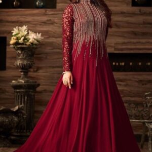 Exclusive Mirror Work Premium Chiffon Lehenga Style Designer Party Wear - Boutique Style Fashion