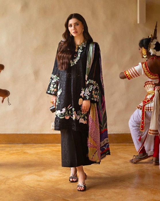 Floral Motif Design Pure Organza Sharara Suit Designer Party Wear - Top Brand in Pakistan