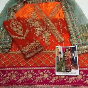Luxury Zari Detailed Classic Khaddar Straight Kurta Set Luxury Bridal Dress - Premium Quality Sale