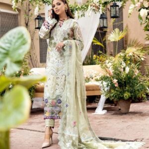 Classic Mukesh Work Raw Silk Long Frock Design Exclusive Wedding Apparel - Buy Online at Kameez Shop