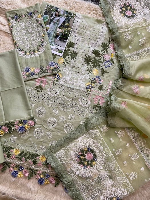 Premium Handwork Premium Chiffon Straight Kurta Set Ladies Fancy Suit - Best E-commerce Clothing