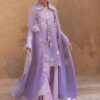 Classic Mukesh Work Tissue Silk Sharara Suit Heavy Formals - Pakistani Traditional Style