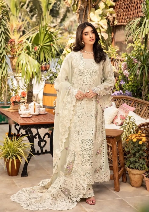 Premium Handwork Raw Silk Maxi Dress Collection Designer Party Wear - Premium Quality Sale