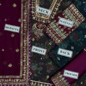 Floral Motif Design Luxury Lawn Sharara Suit Premium Formal Wear - Latest Design 2026
