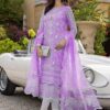 Floral Motif Design Fine Net Maxi Dress Collection Designer Unstitched - New Arrival Sale