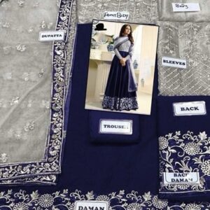 Intricate Thread Work Banarasi Silk Lehenga Style Luxury Bridal Dress - Pakistani Traditional Style