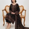 Latest Navy Blue Winter Unstitched Suit for Women