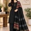 Elegant Plum Winter Dress - Printed 3 Piece Kameez