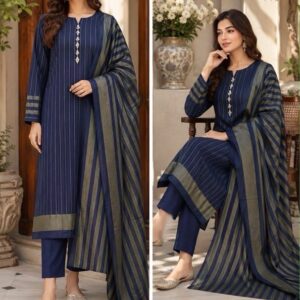 Beautiful Green Unstitched Dress Material at Kameez Shop