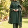Winter Unstitched Suit with Printed Dupatta in Red