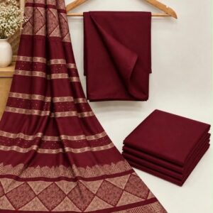 Elegant Black Winter Dress - Printed Khaddar Suit