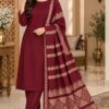 Elegant Teal Winter Dress - Winter Unstitched Suit