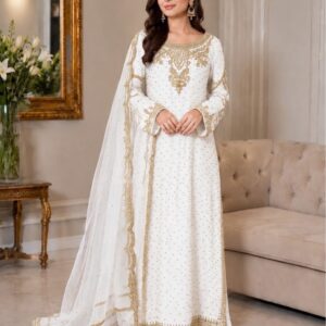 Pink Chiffon Embroidered Dress - Premium Quality in Pakistan