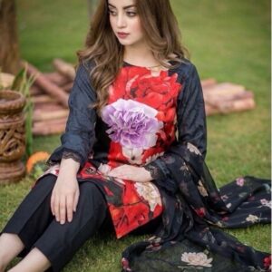 High quality Shamooz silk fabric 3 piece dress material