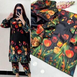 Pakistani unstitched silk clothing tie and dye design