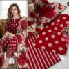 Digital printed Shamooz silk trouser and shirt set