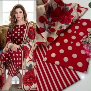 Digital printed Shamooz silk trouser and shirt set