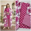 Unstitched Shamooz silk festive wear suit in Pakistan
